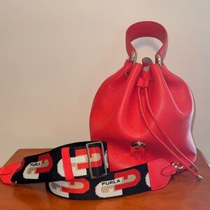 Furla Leather Drawstring Mini Bag